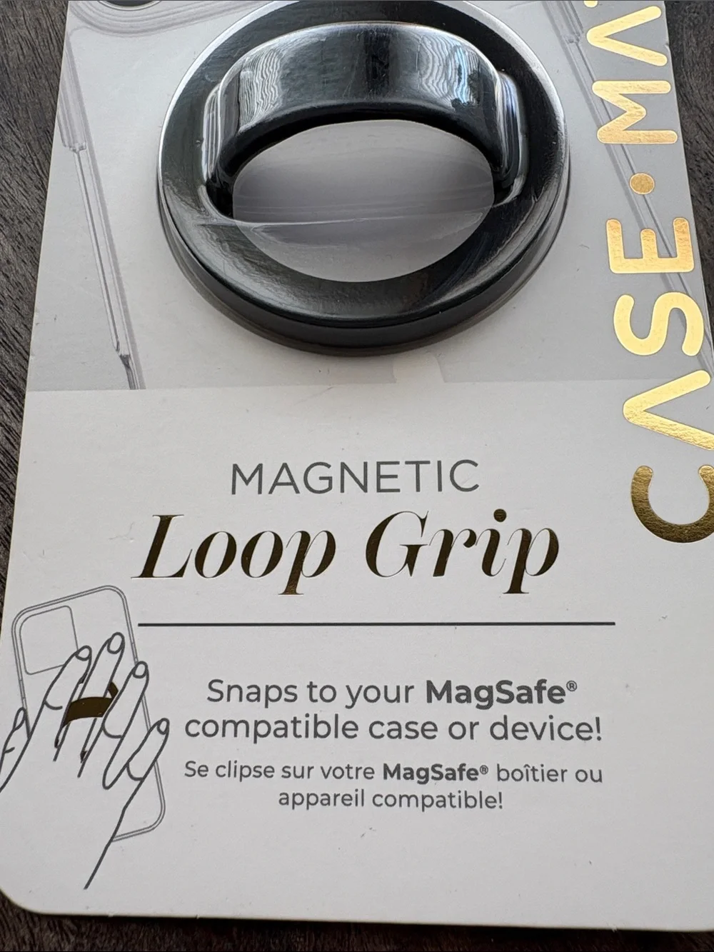 Case Mate Magnetic Loop Grip works with MagSafe - Black silicone new